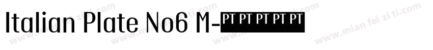 Italian Plate No6 M字体转换